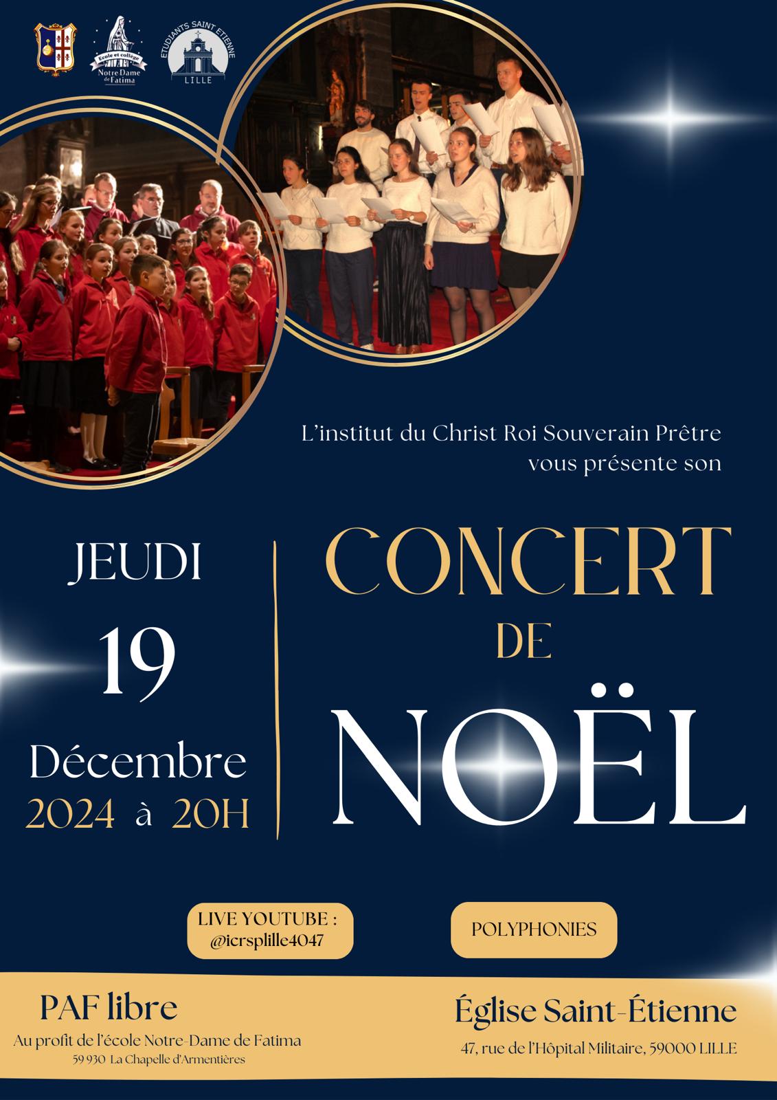 Affiche du concert de Noël